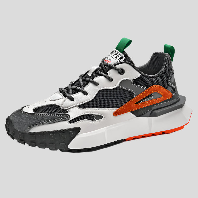 Celonox Black & White Trail-Inspired Urban Sneakers